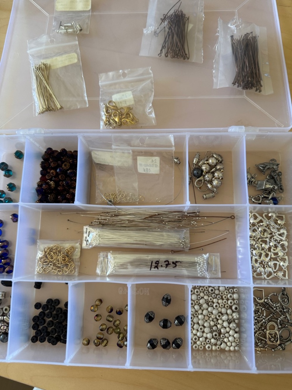 Clear Plastic Jewelry Organizer Box with Multiple Compartments - Translucent - Picture 3 of 4